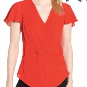 Trouve Knot Front Blouse